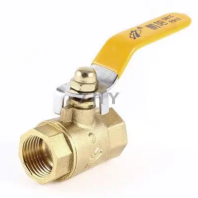 Женский к женскому F/F 1/2 pt нарезной желтый Рычаг Ручка латунный шаровой клапан