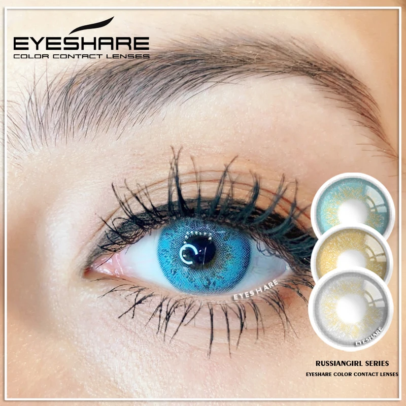 EYESHARE-lentillas de colores para chica rusa, lentes de contacto cosméticos, Color de ojos, uso anual, 1 par, 2020