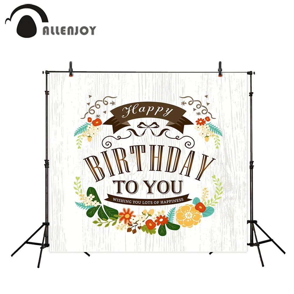 Allenjoy фон для фотосъемки с деревянным полом красочные цветы листья днем рождения