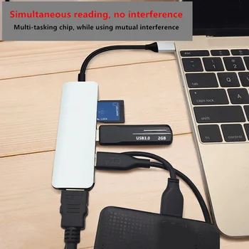 

5in1 Type-C HUB Connector 1*Type-c Adapter Docking Station For Huawei MateBook