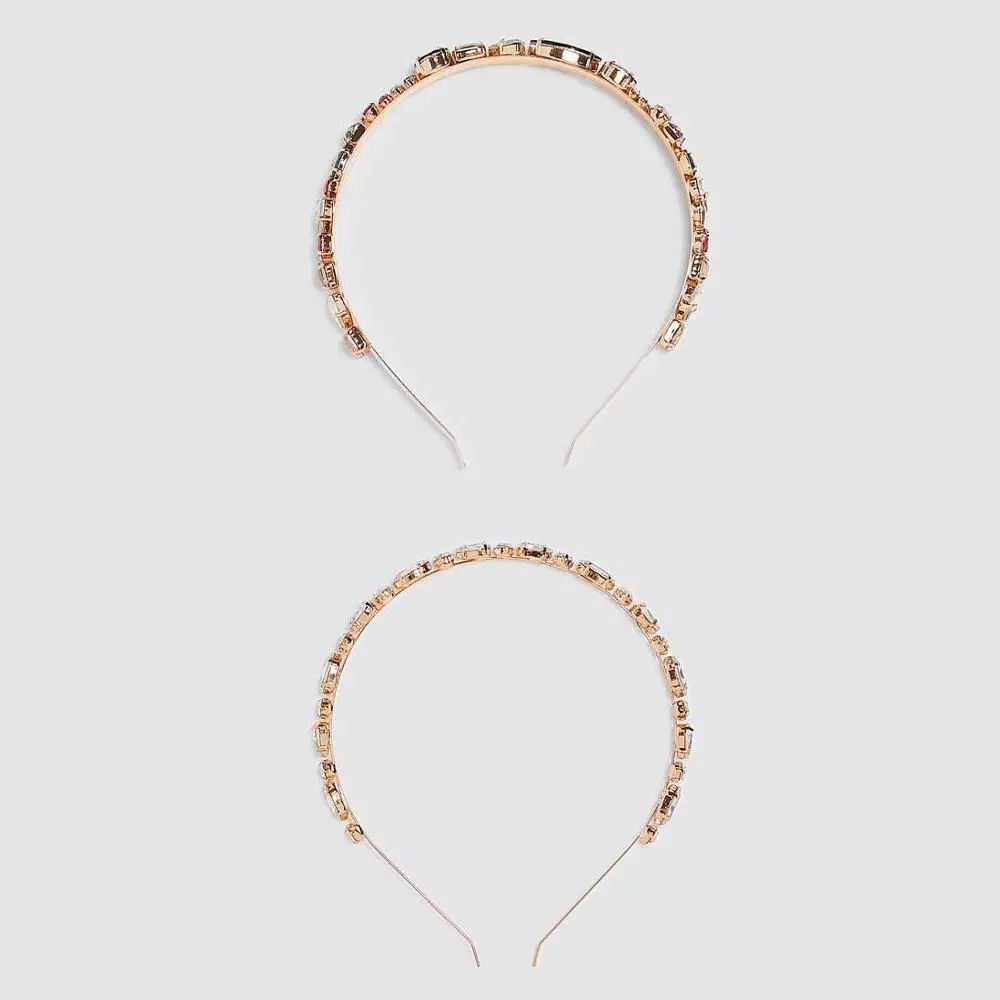 Girlgo богемные Красочные Хрустальные Роскошные ZA Hairband аксессуары ювелирные изделия для женщин Модный шикарный СВАДЕБНЫЙ ободок вечерние подарки