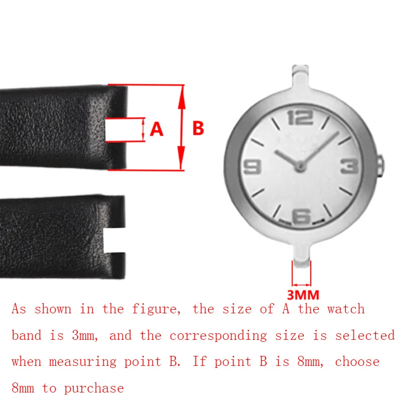 Elegant Ultrathin Leather Watch Band with Pin Buckle