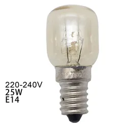 High-Temperature LED Bulb for Kitchen Appliances - 300°C Heat-Resistant E14 Base (25W Sliver)