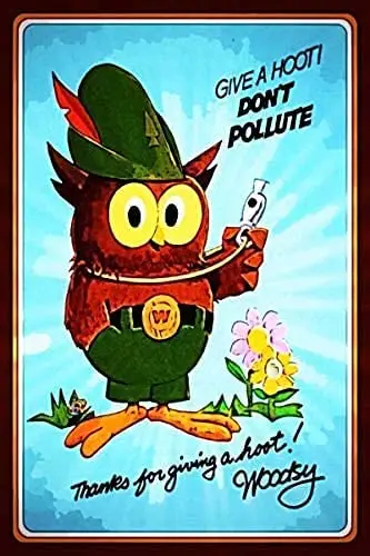 

Owl Give A Hoot Metal Sign U.S. Forest Service Rustic Smokey Bear Vintage Metal Tin Sign Outdoor Indoor Wall Panel Retro Vintage