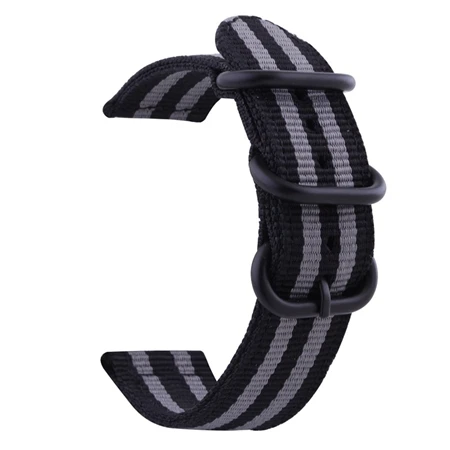 BlackWhite Nylon Canvas Wirst Strap For Huami Amazfit GTR 42MM 47MM Smart Watch Band Replaceable Bracelet Accessories Strap For Amazfit GTR - Цвет: BlackWhite