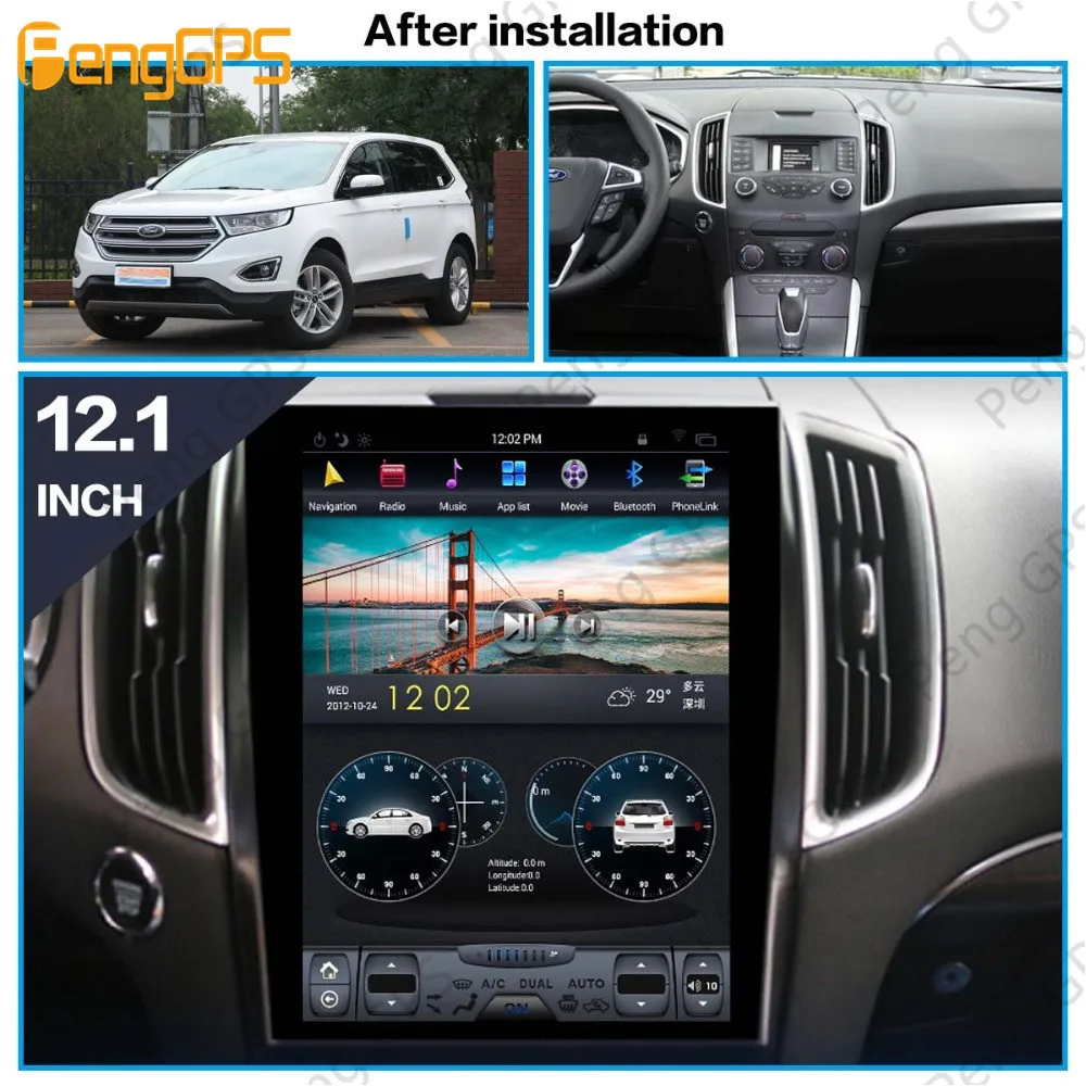 4G 64G PX6 Android 9,0 автомобильный Радио Tesla вертикальный экран для Ford edge- аудио плеер In-dash Carplay gps навигация