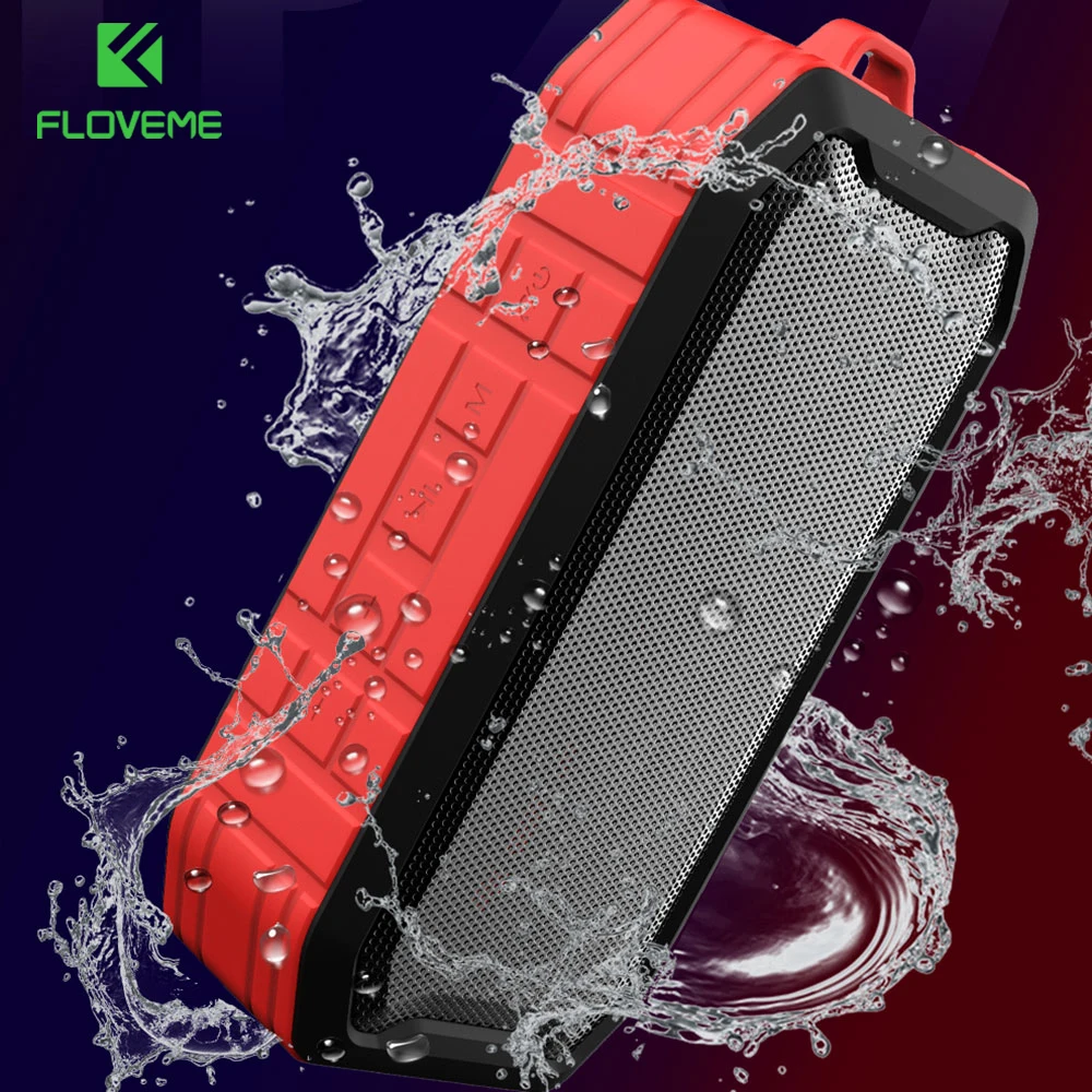 Портативная Bluetooth Колонка FLOVEME стерео бас звук 3D защита от воды пыли и падения