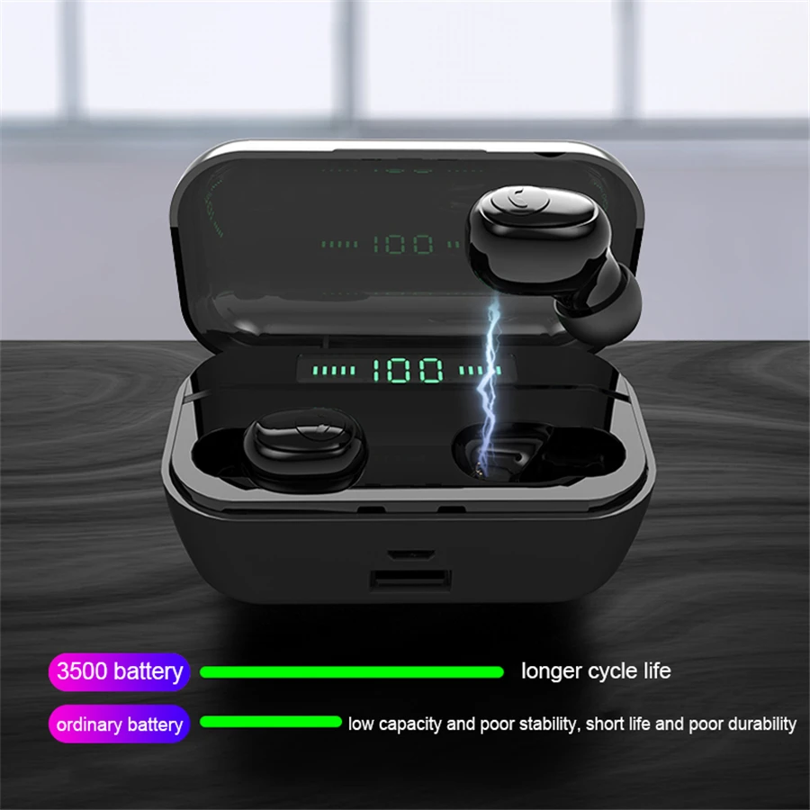 TWS 8D стерео bluetooth наушники Беспроводная гарнитура Спортивная музыка наушники бас наушники для iPhone samsung huawei наушники Xiaomi