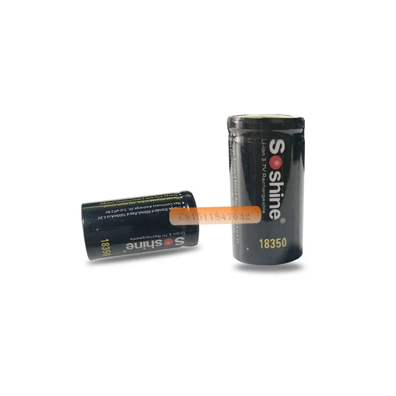 4 шт Soshine 18350 батарея 1000mAh 3,7 V литий-ионная аккумуляторная батарея с защитной коробкой для хранения батареи