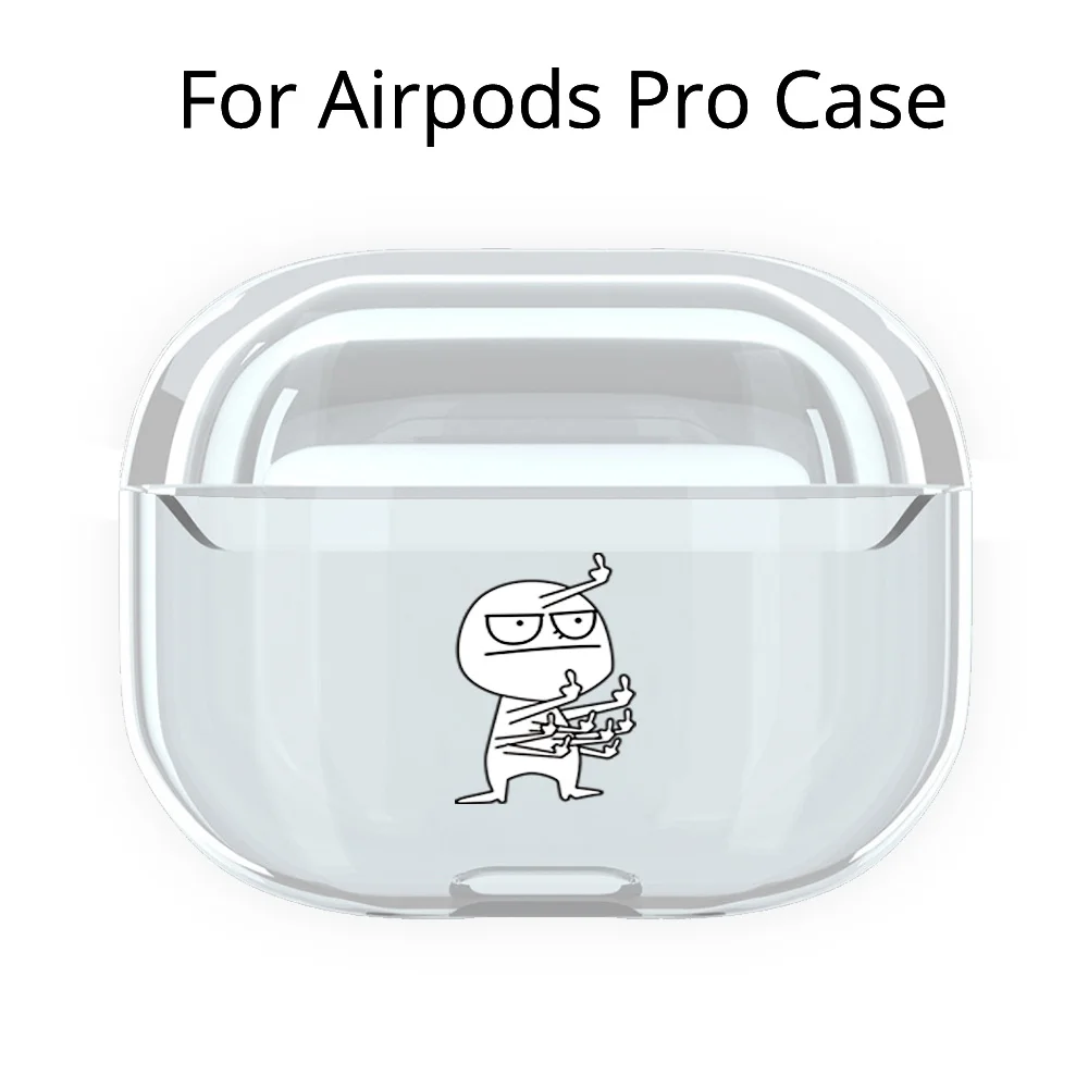 Для Apple Airpods Pro Чехол Bluetooth наушники коробка роскошный модный прозрачный Забавный узор защитный чехол для Air Pods 3 Чехол - Цвет: For Pods Pro PC7005