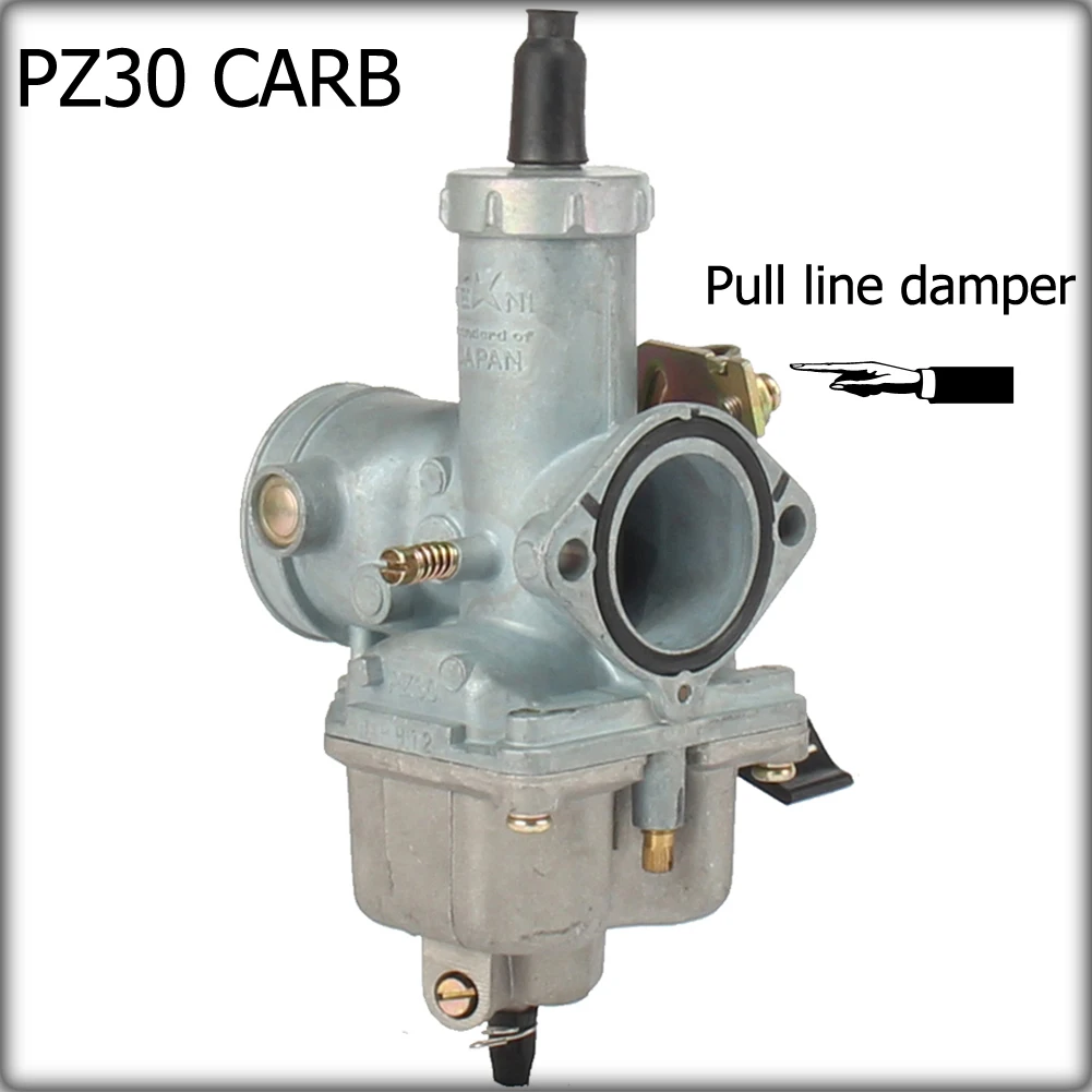PZ30 Motorcycle Carburetor For 150cc 200cc 250cc ATV CG200 Off-road Vehicle Kart Pull Wire Throttle Manual Throttle Carburetor motorcycle carburetor