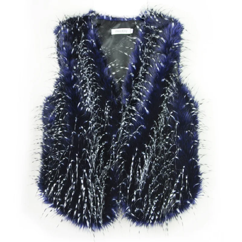 

Женский жилет из искусственного лисьего меха, женская одежда, осенне-зимняя одежда, Женская пушистая куртка, женский жилет из искусственного меха