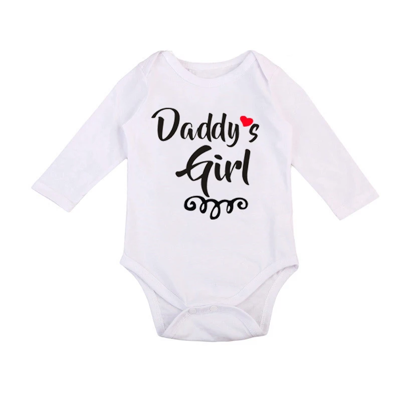 Daddys/Детские хлопковые комбинезоны с забавным принтом для девочек; комбинезон с длинными рукавами для маленьких девочек; Одежда для новорожденных девочек от 0 до 24 месяцев