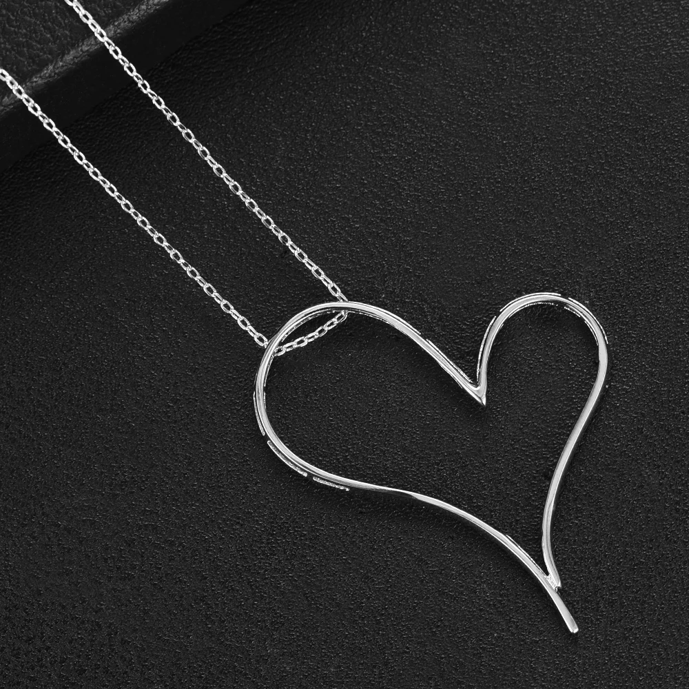 Cena Missvikki Fashion romantyczne serce łańcuszek z wisiorem naszyjnik biżuteria dla kobiet dziewczyna ślubna dla nowożeńców pełna błyszcząca CZ 2019 romantyczny prezent