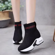 COOTELILI/женские ботинки; модные ботинки на платформе; женская повседневная обувь на каблуке; ботильоны; женские кроссовки; Размеры 35-40