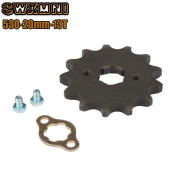 

Front Engine Sprocket #530 13T Teeth 20mm With Retainer Plate LockerFor 530 Chain Motorcycle Dirt Bike PitBike ATV Quad Parts