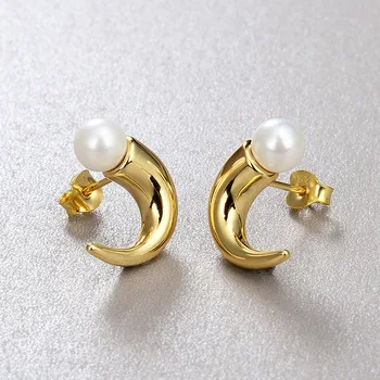 

High-End European and American Non-Mainstream Shell Pearl Earrings Female Ear Stud Female Ornament