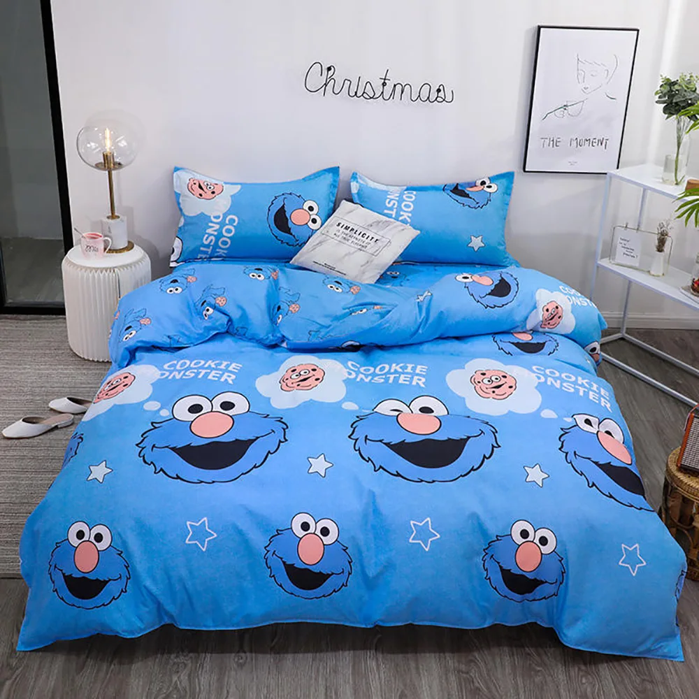 

Thumbedding Hairball Monster Bedding Set For Kids Cartoon Fashionable Duvet Cover King Queen Full Twin Single Soft Bed Set