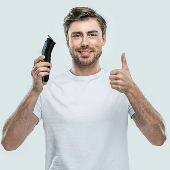 

Men Hair Trimmer LCD Electric Hair Clipper Hair Cutting Machine Salon Tool USB Portable Plug-In Dual-Purpose LED Display Lamp