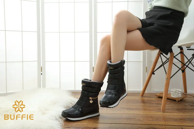 Г., новые женские зимние ботинки Водонепроницаемая Нескользящая теплая зимняя обувь на меху женские зимние ботинки для температуры-40 градусов