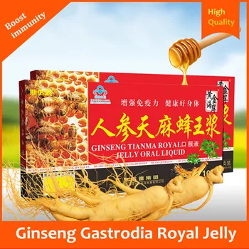

High Content Ginseng Gastrodia Royal Jelly 1 box, 12 pcs (10ml * 10) Enhance Resistance, strong body, beauty wrinkle resistance
