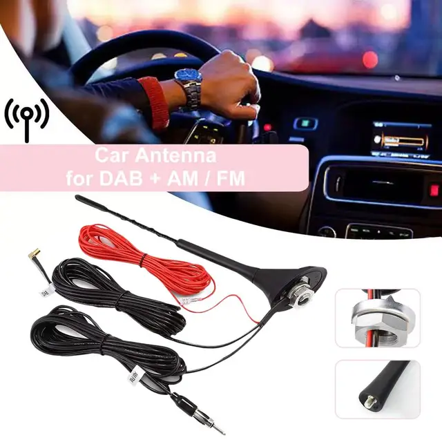 Antena DAB + GPS + FM para coche, antena DAB de montaje en techo superior  amplificada, impermeable, a prueba de polvo, accesorios universales para  coche - AliExpress