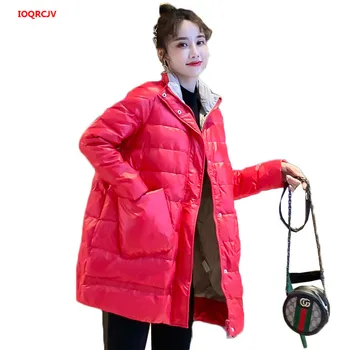

Women Long Down Cotton Coat Winter Warm Coat Long Sleeve Cloak Type Short Parka Stand Collar Outwear Zipper Pocket Jacket W1534