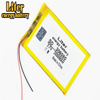 

306080 Li-polymer battery 3.7V 2500mah large-capacity battery GPS navigation tablet Rechargeable battery For DVD PDA BT Speaker