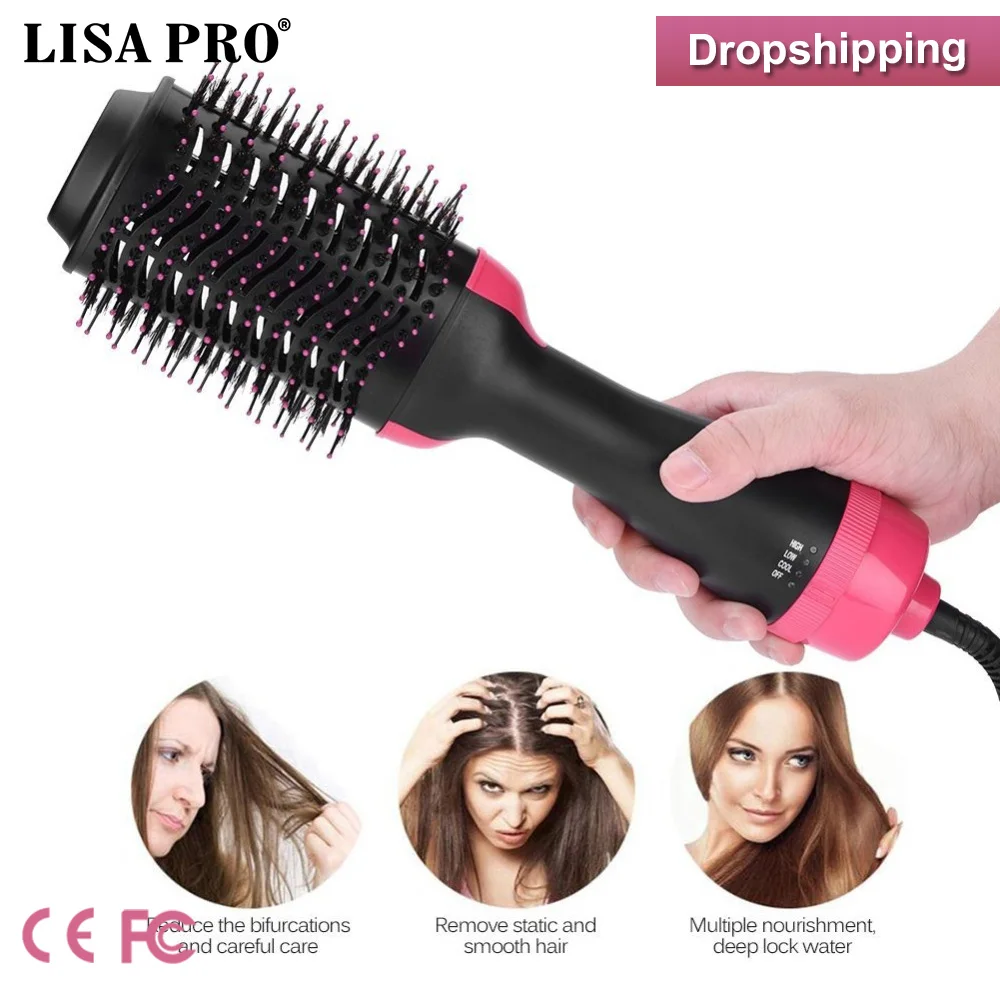 Lisa Pro 2 in 1 One Step Hair Dryer Brush Hot Air Comb Volumizer