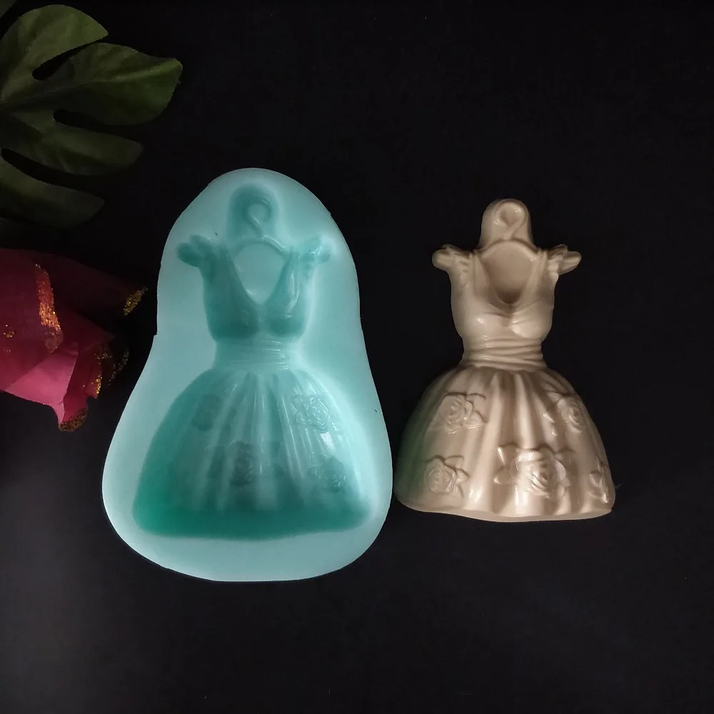 DIY силиконовая форма для помадки 3D принцесса юбка платье Плесень мыло изготовление инструменты для украшения свадебного торта Полимерная глина форма для свечей