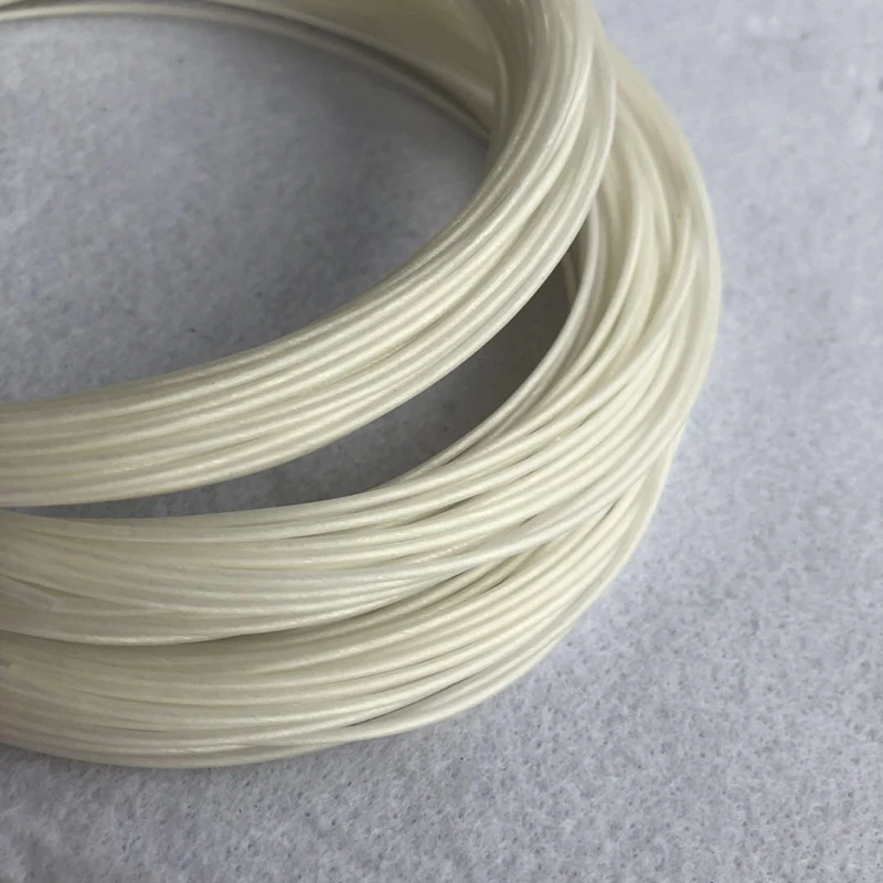 1 pc 12M White color tennis string soft feeling 1.30mm tennis rackets string elastic training durable