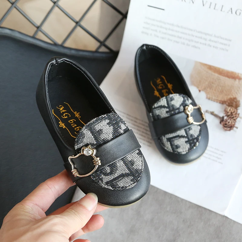 

Toddler Infant Kids Shoes Fashion Square Rhinestone Flat Children Leather Shoes Baby Girl Casual Shoes Chaussure Princesse Fille