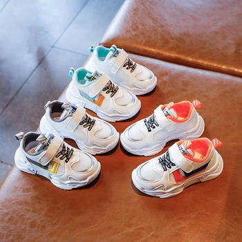 

KushyShoo Boys' Sneakers 2020 Autumn New Children Patchwork All-match Girls Running White Shoes Casual Toddler Sneakers