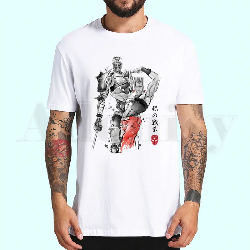 V Jojo Bizarre Adventure T Shirts Short Sleeves T-shirt Men Fashion Tide Brand Print T Shirt Men Tops Tees Men's T-shirt - Цвет: V