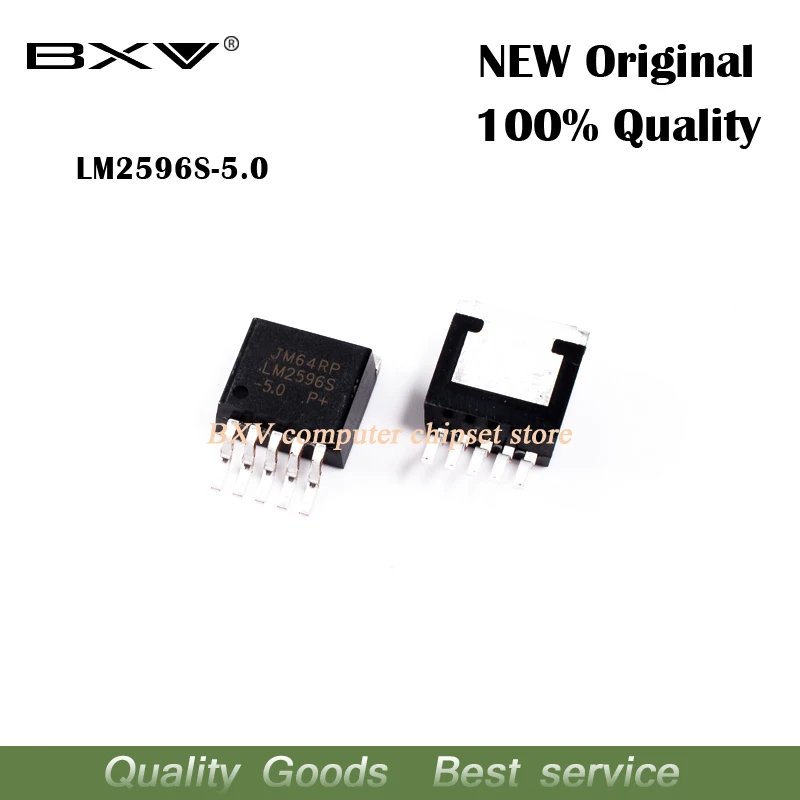 2 Pezzi LM2596S-5.0 Regolatore Di Tensione Switching TO263-5 - Nuovo