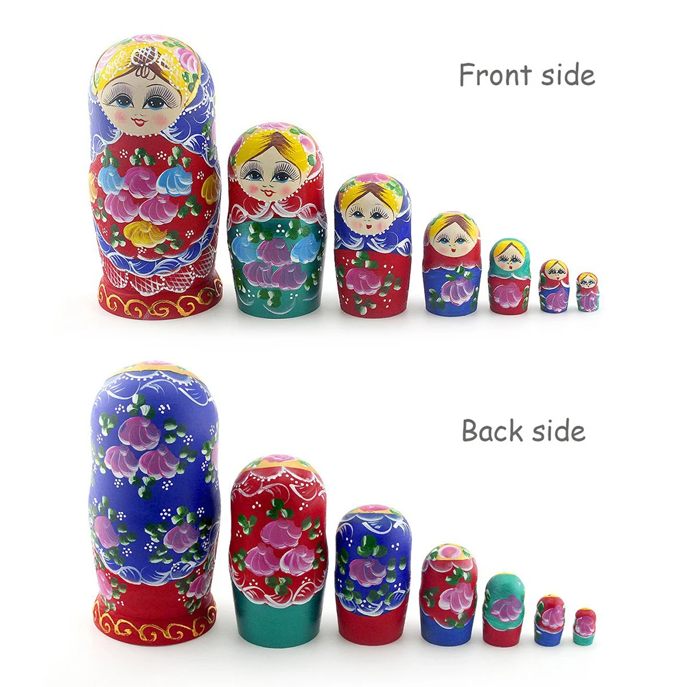 7 шт. деревянный большой живот Штабелируемый Matryoshka матрешки игрушка-головоломка домашний декор художественные ремесла Детская игрушка интерактивная игра