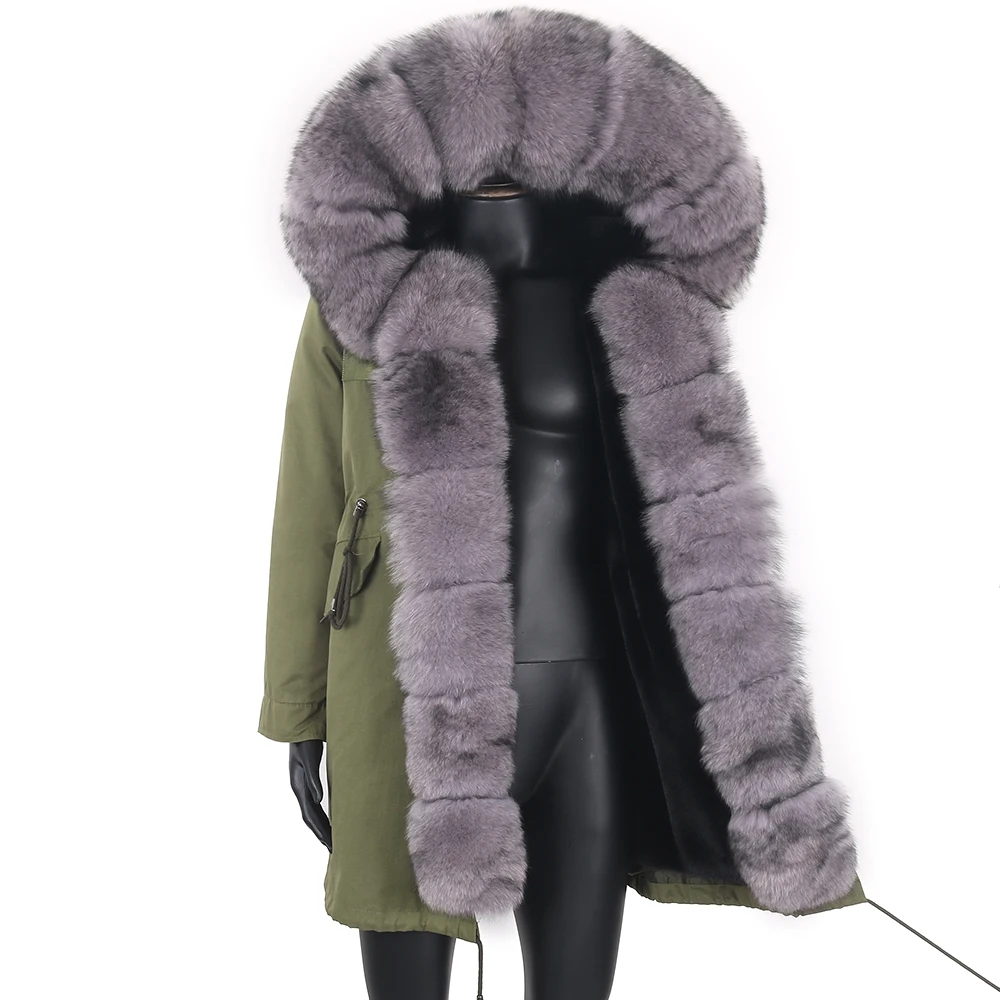 

Man Winter Jacket Long Parka 7XL Fashion Clothing Streetwear Removable New Real Fox Fur Coat Parka Faux Fur Liner Warm Thick