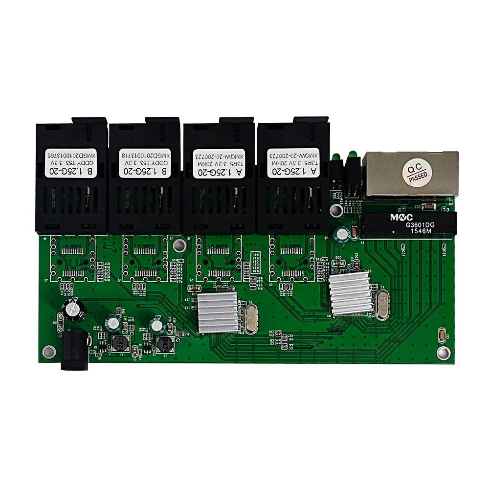 Wanglink Gigabit Ethernet Switch Fiber Optical switch 4*1.25G Fiber Port 2 RJ45 10/100/1000M PCB Board