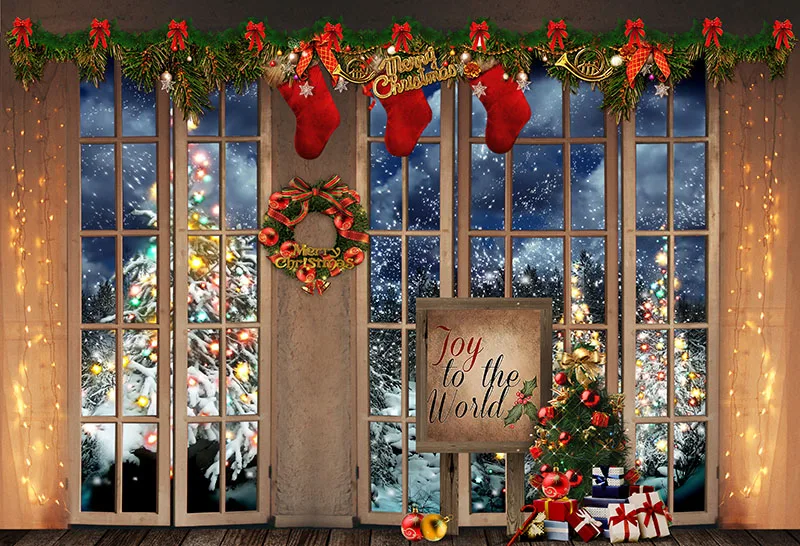 Фон и пол комбинированный набор Рождественское украшение дерево Ретро винтажная деревянная стена камин Рождественские фоны для фотостудии