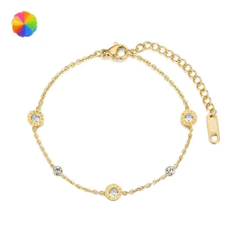 

Charm Chain Link Bracelet Bangle Alloy Bracelet Classic Roman Numeral Bracelet Jewelry for Women