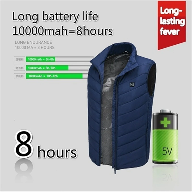 Electric Heated USB Infrared Heating Vest Jacket Winter Flexible Electric Thermal Clothing Waistcoat Chalecos Para Mujer Termico