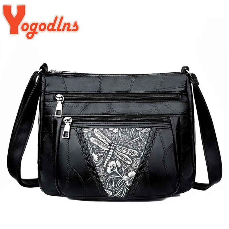 

Yogodlns New Fashion Women Small Messenger Bag Washed PU Leather Shoulder Bag Casual Square Bag Female Party Crossbody Bags Hand
