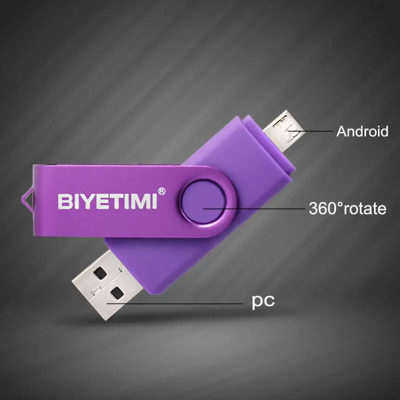 Biyetimi Usb 3,0 OTG USB флэш-накопитель для смартфона/ПК 64 ГБ 32 ГБ 16 ГБ 8 ГБ 128 ГБ Флэшка высокоскоростная ручка-накопитель пакет