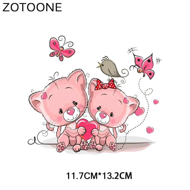 ZOTOONE милый кролик, медведь, сердце, нашивка, животное, наклейка, железная наклейка для одежды, футболки, аксессуары, аппликация, сделай сам, теплопередача G - Цвет: 1587
