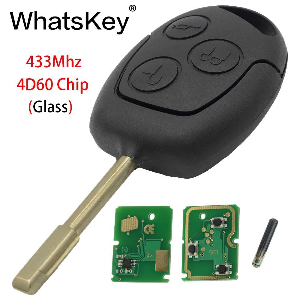 Автомобильный Брелок дистанционного управления WhatsKey с 3 кнопками чип