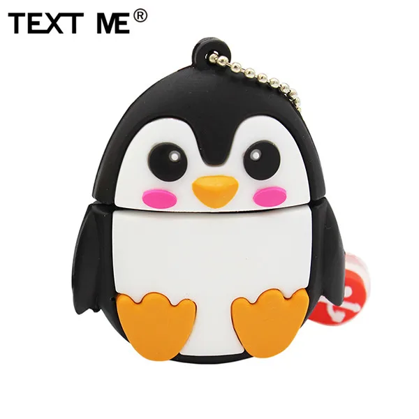 Usb флеш накопитель TEXT ME 64 ГБ с рисунком пингвина Совы лисы usb 2 0 4 8 16 32 флешка