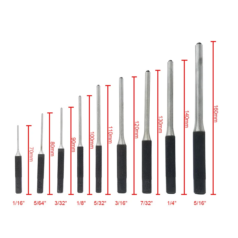 9 шт. штифт набор пробойников с сумкой для хранения ручной удаление выводов инструмент для ремонта автомобилей/ювелирных изделий/часов