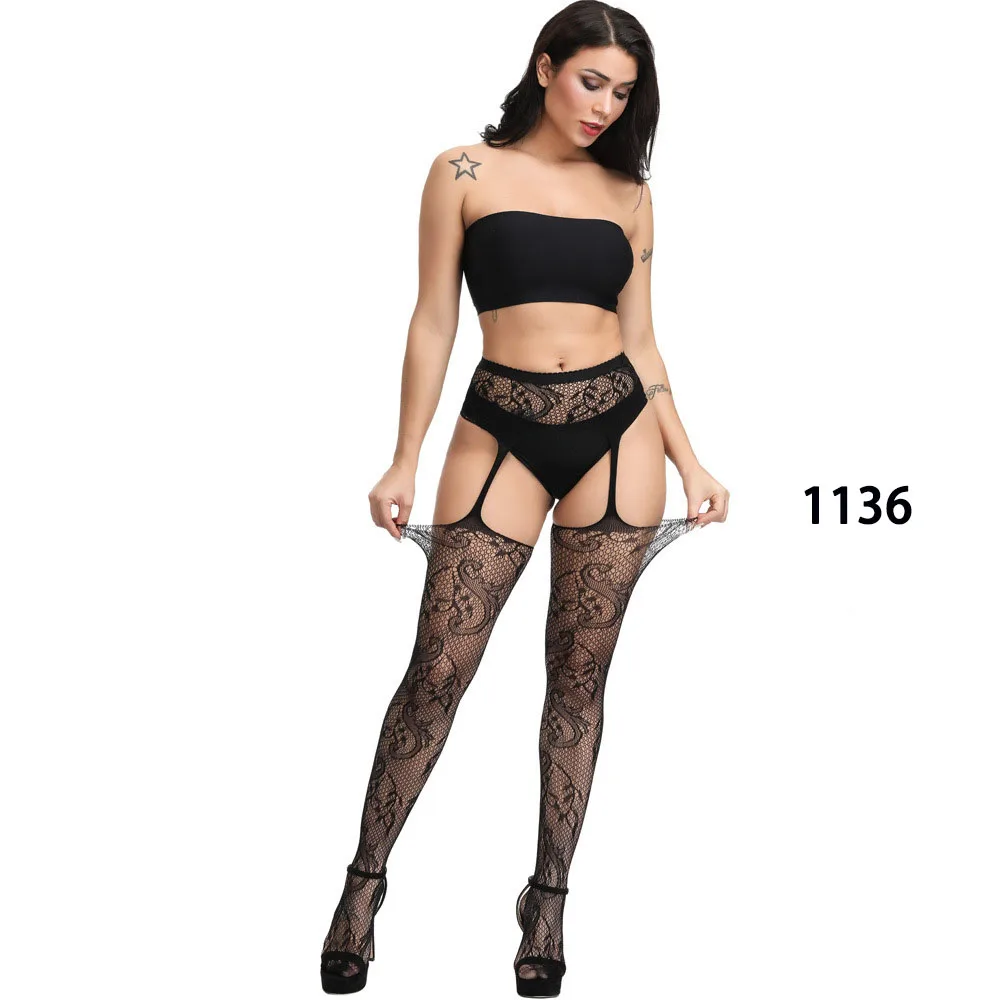 New Arrival Solid Stockings Women Sexy Thigh High Fishnet Nylon Long Socks Sex Belt Standard Over Knee Socks Sexy Lingerie