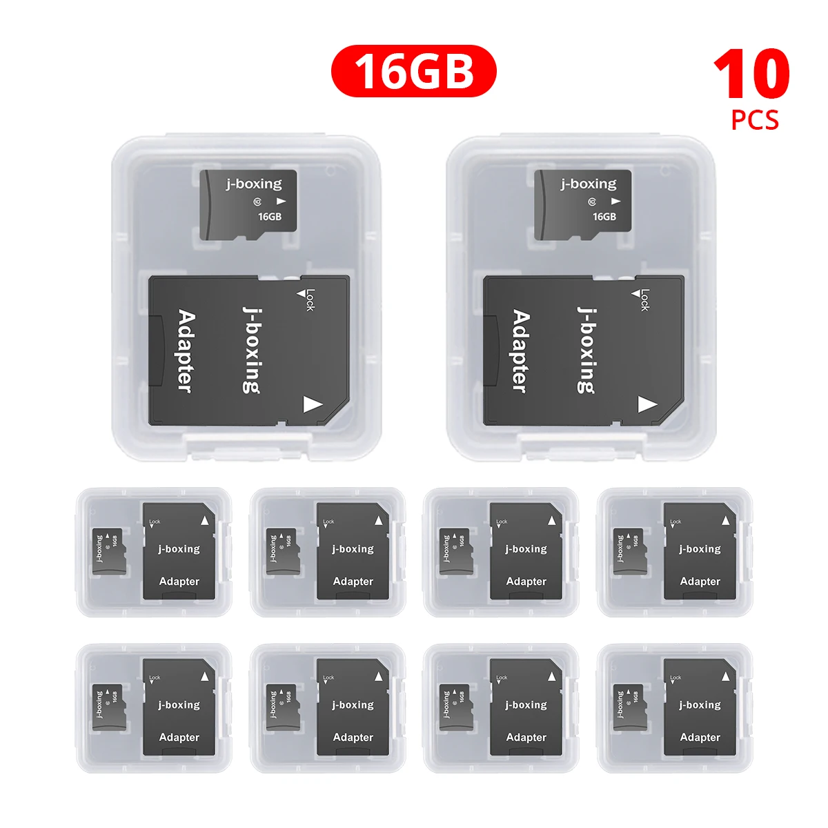 10 pces 16gb cartão de memória flash
