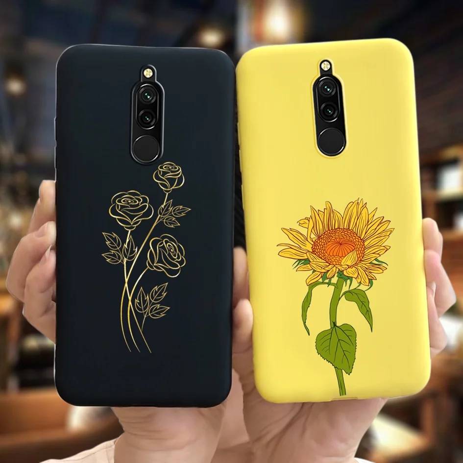 Silicone Case For Xiaomi Redmi 8 Cover Soft TPU Couple Heart Cat Printing xiaomi redmi Phone redmi8 Coque Funda | Мобильные телефоны